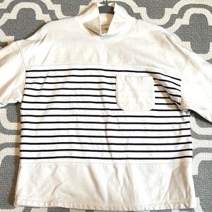 MADEWELL nautical striped sweater with pocket detail